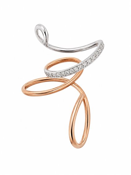 Anhänger Comete Dame in Gold Diamante 0.10 Ct GLB 676 - GLB 676